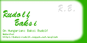 rudolf baksi business card